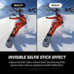 Insta360 X5 - Waterproof 8K 360° Action Camera  Leading Low Light  Invisible Selfie Stick Effect  Rugged and Replaceable Lens  3-Hour Battery  Built-in Wind Guard  Stabilization  Triple AI Chip Design
