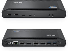 WAVLINK Universal USB C Laptop Docking Station Dual Monitors 5K/4K@60Hz with 65W Host Charging for Thunderbolt 4/3  USB-C Windows  Mac M1-M5/Macbook Neo  Chrome (2HDMI+2DP)  6USB 3.0  1Gbps Ethernet