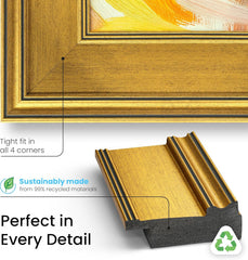 Antique Gold 65" Premiere Deco TV Frame - Compatible ONLY with Samsung The Frame TV and Pro TVs (Fits 2021-2026  LS03A  LS03B LS03C LS03D LS03FA LS03FW)
