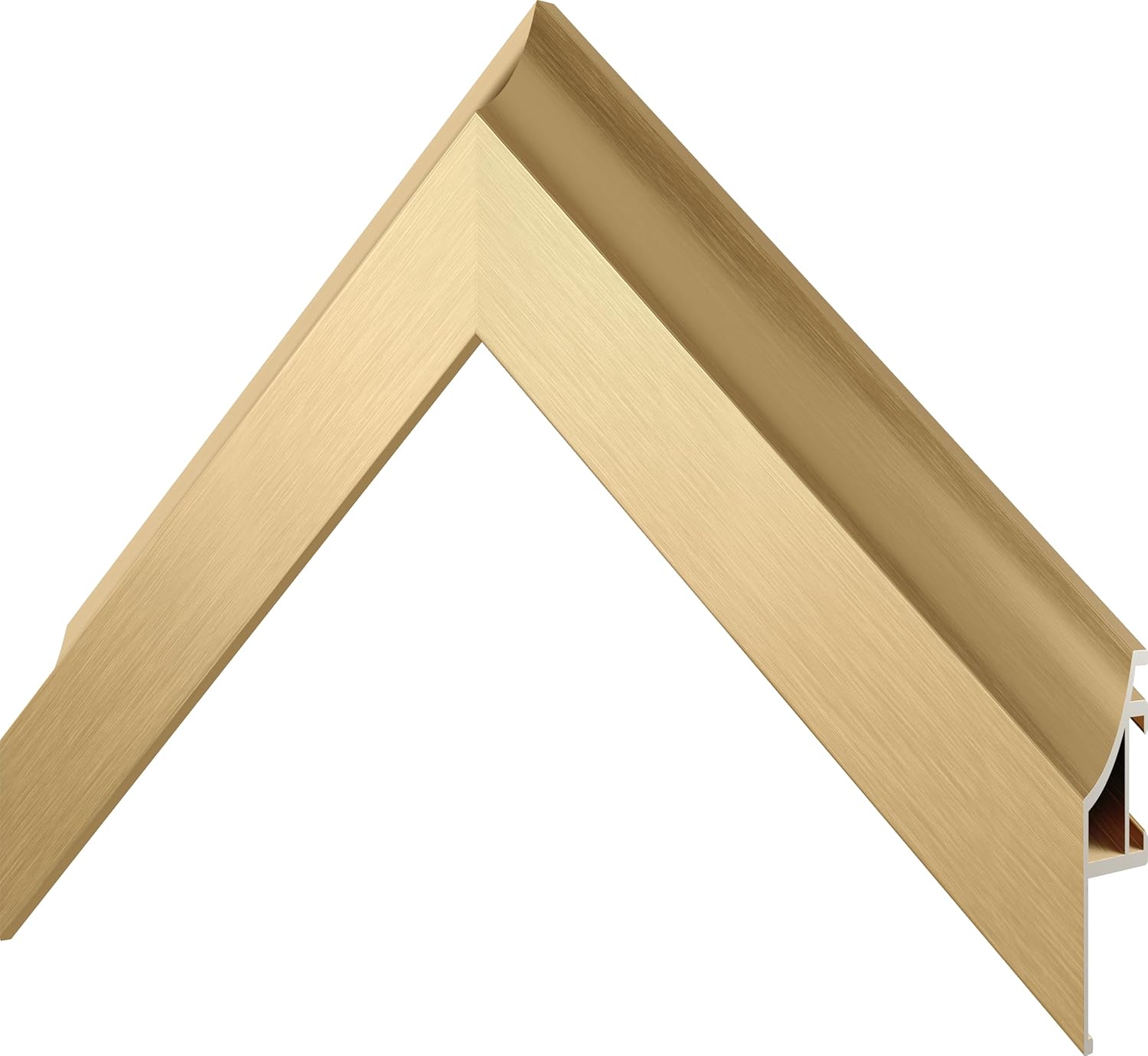 Pale Gold Scoop 65" Alloy Deco TV Frame - Compatible ONLY with Samsung The Frame TV and Pro TVs (Fits 2021-2026  LS03A  LS03B LS03C LS03D LS03FA LS03FW)