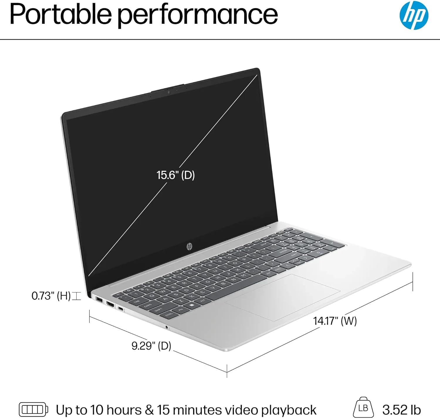 HP 15.6" Touchscreen Laptop  64GB RAM 2.5TB Storage (2TB SSD+512GB Docking Station Set)  6-Cores Intel Core i3  Windows 11  PLUSERA Earphones  Silver