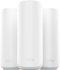 NETGEAR Orbi 370 Series Dual-Band WiFi 7 Mesh Network System for Home (RBE373) – Wireless Router + 2 Extenders  Security Features  5 Gbps  Covers 6 000 sq.ft.  70 Devices  2.5GB Internet Port  BE5000