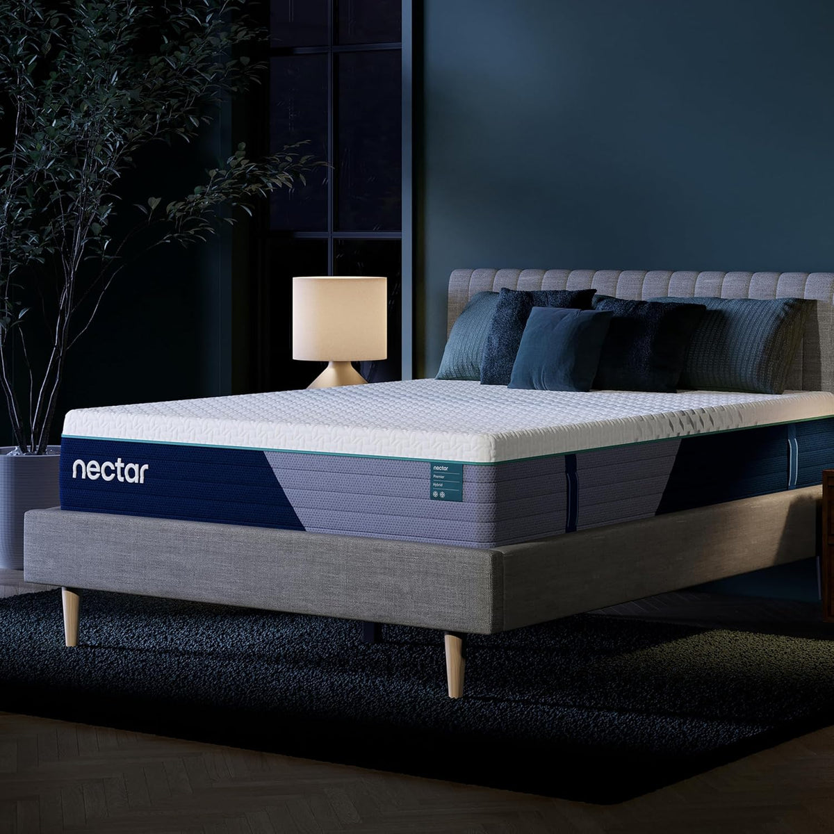 Nectar Premier Hybrid 13” Queen Mattress - Medium Firm - Memory Foam & Innerspring Coils - Cooling Upgrade - Back Pain Relief - Mattress in a Box - 365-Night Trial & Forever Warranty