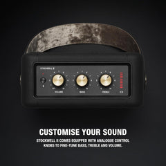 Marshall Stockwell II Portable Bluetooth Speaker  Black and Brass