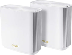 ASUS ZenWiFi XT9 AX7800 Tri-Band WiFi6 Mesh WiFiSystem (2Pack)  802.11ax  up to 5700 sq ft & 6+ Rooms  AiMesh  Lifetime Free Internet Security  Parental Controls  2.5G WAN Port  UNII 4  White
