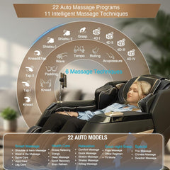 Alfine A66 4D Full Body Massage Chair – Made in The U.S.A. with U.S. & Imported Material, SL Track, Yoga Stretch, Zero Gravity, AI Voice Control, Heating, Automatic Footrest