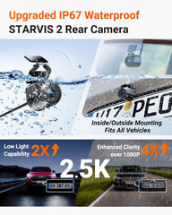 Vantrue N4 Pro S 4K 3 Channel Dash Cam w/Triple STARVIS 2  4K+1080P+2.5K Front Inside Rear Dash Camera  4+2.5K Dual Channel  HDR IR Night Vision  Voice Control  Parking Mode  GPS  Wi-Fi  Support 1TB