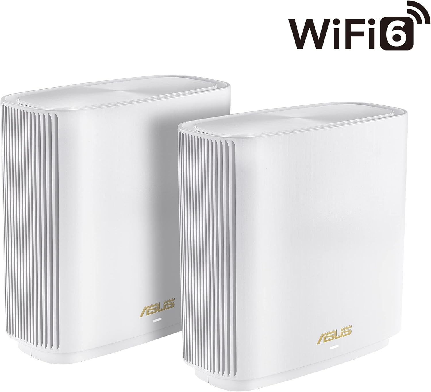 ASUS ZenWiFi XT9 AX7800 Tri-Band WiFi6 Mesh WiFiSystem (2Pack)  802.11ax  up to 5700 sq ft & 6+ Rooms  AiMesh  Lifetime Free Internet Security  Parental Controls  2.5G WAN Port  UNII 4  White