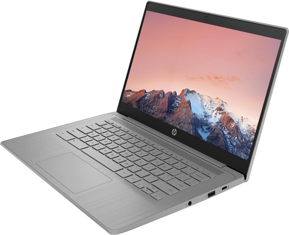 HP Chromebook 14" Business & Student Laptop Computer  4GB RAM 576GB Storage (64GB eMMC + 512GB Docking Station)  4-Cores Intel Celeron  HD Webcam  Long Battery Life  Chrome OS  PLUSERA Earphones