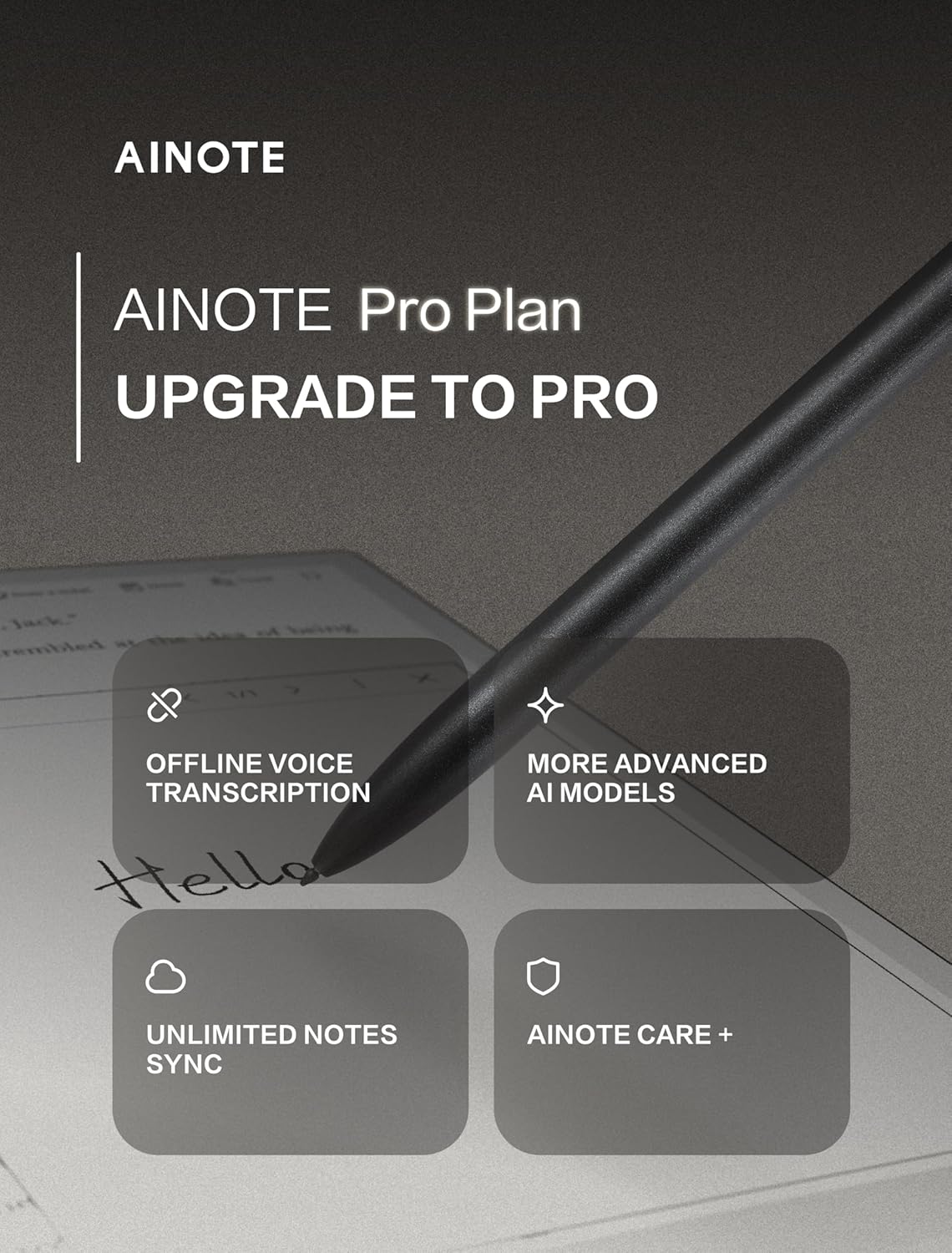 iflytek AINOTE 2  10.65" E-Ink Tablet  AI Note Taking Tablet for Meeting  Ultra-Thin 4.2mm Digital Notebook with Voice-to-Text  16-Language Transcription  Handwritten-to-Text  Ideal for Work&Study