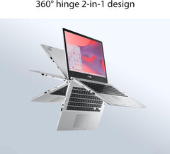 ASUS Chromebook Flip CX1 Convertible Laptop  14" FHD NanoEdge 360-degree Touchscreen  Intel Celeron N4500 Processor  128GB eMMC Storage  8GB RAM  ChromeOS  Transparent Silver  CX1400FKA-AS88FT
