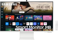 SAMSUNG 32-Inch M8 (M80D) Series 4K UHD Smart Monitor with Streaming TV  Speakers  HDR10+  AI Upscaling  USB-C  Ergonomic Stand  SlimFit Camera  Gaming Hub  LS32DM801UNXZA  2024