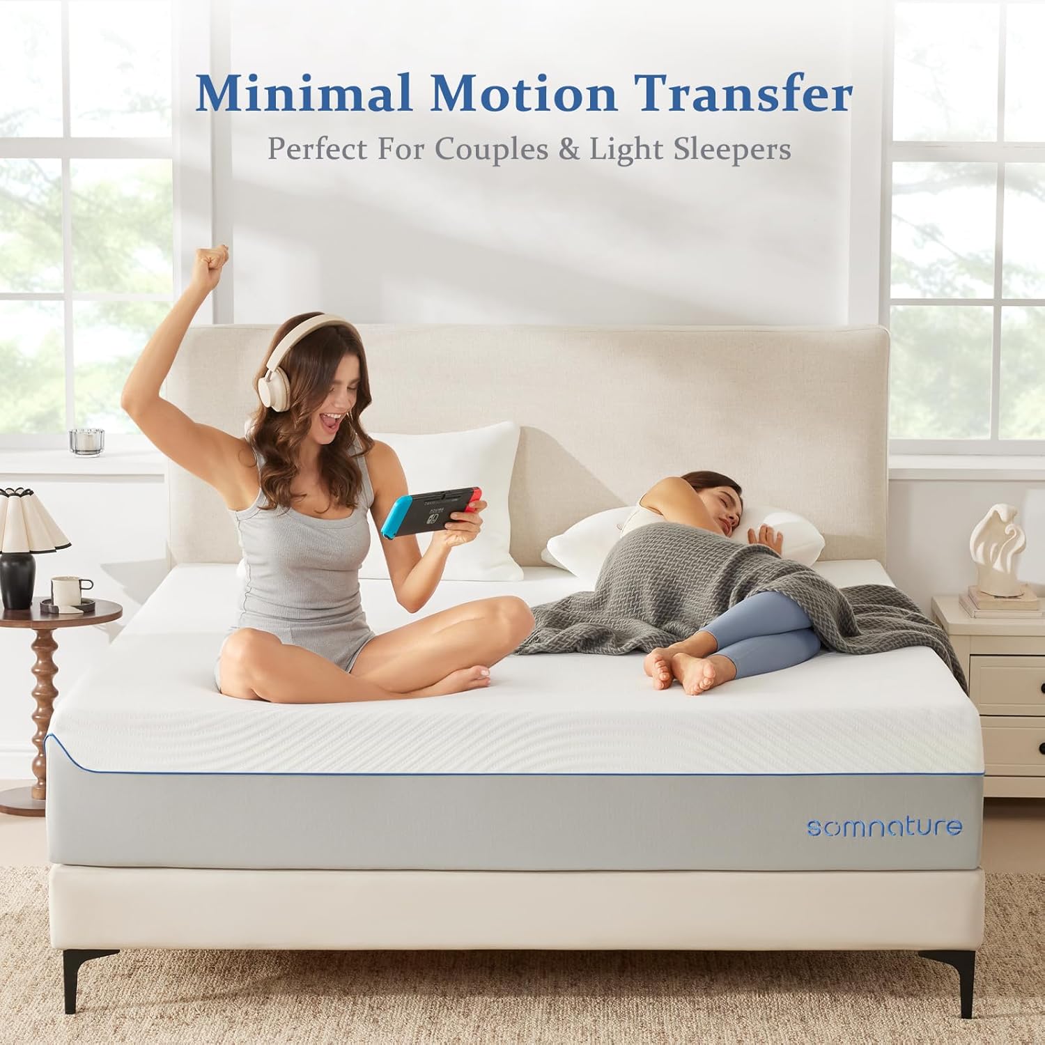Queen Mattress in a Box, 12 Inch Cooling Gel Memory Foam Mattress for Pressure Relief & Deep Sleep, Medium Firm with Motion Isolation, CertiPUR-US Certified, Fiberglass Free