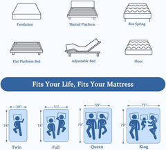 King Mattress in a Box, 14 Inch Cooling Gel Memory Foam Mattress for Pressure Relief & Deep Sleep, Medium Firm with Motion Isolation, CertiPUR-US Certified, Fiberglass Free