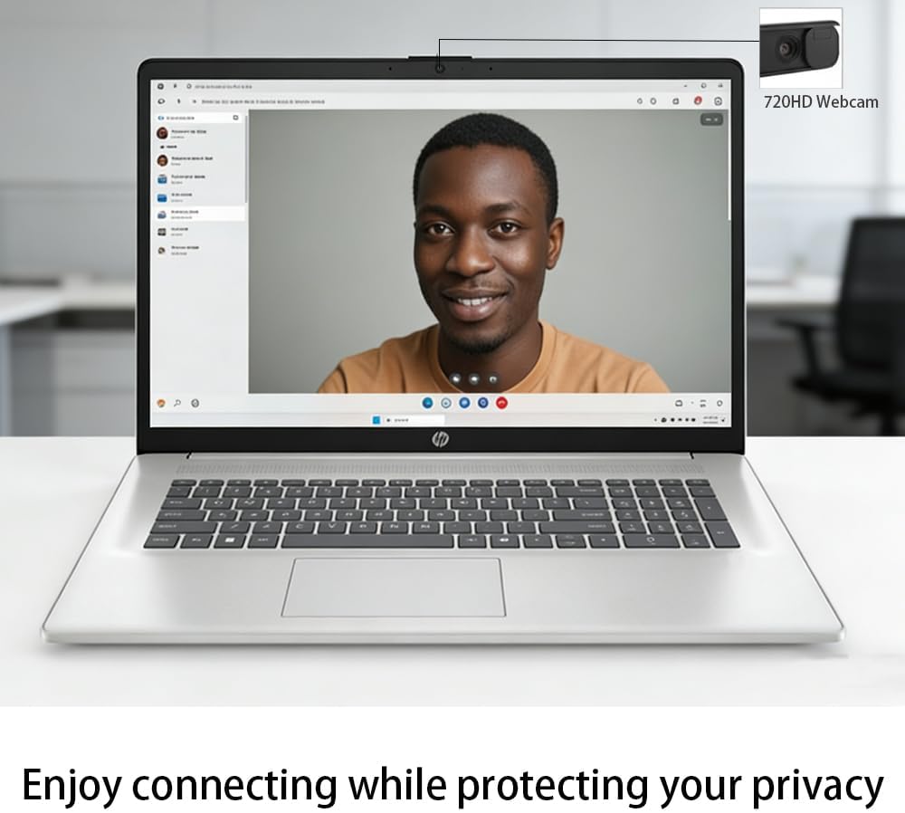 HP 17.3’’ Touchscreen Laptop Computer-Windows 11 Pro for Business & Home Use  8-Cores Intel i3-N305  32GB RAM  128GB eMMC+1TB PCIe M.2 SSD  720 HD Webcam  HDMI  Num Pad  Wi-Fi 6  1 Year Office 365