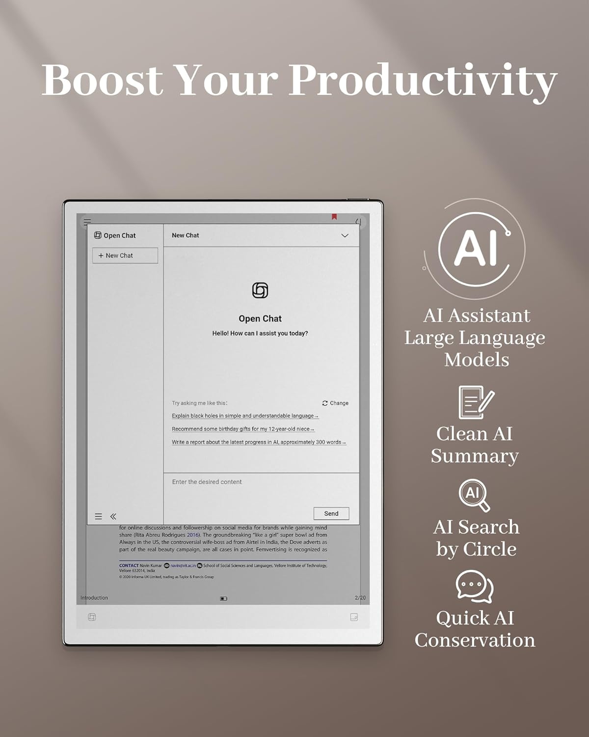 iflytek AINOTE 2  10.65" E-Ink Tablet  AI Note Taking Tablet for Meeting  Ultra-Thin 4.2mm Digital Notebook with Voice-to-Text  16-Language Transcription  Handwritten-to-Text  Ideal for Work&Study