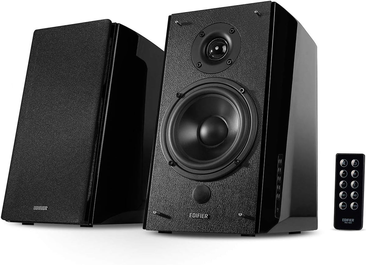 Edifier R2000DB Powered Bluetooth Bookshelf Speakers - Near-Field Studio Monitors - Optical Input - 120 Watts RMS (Black)