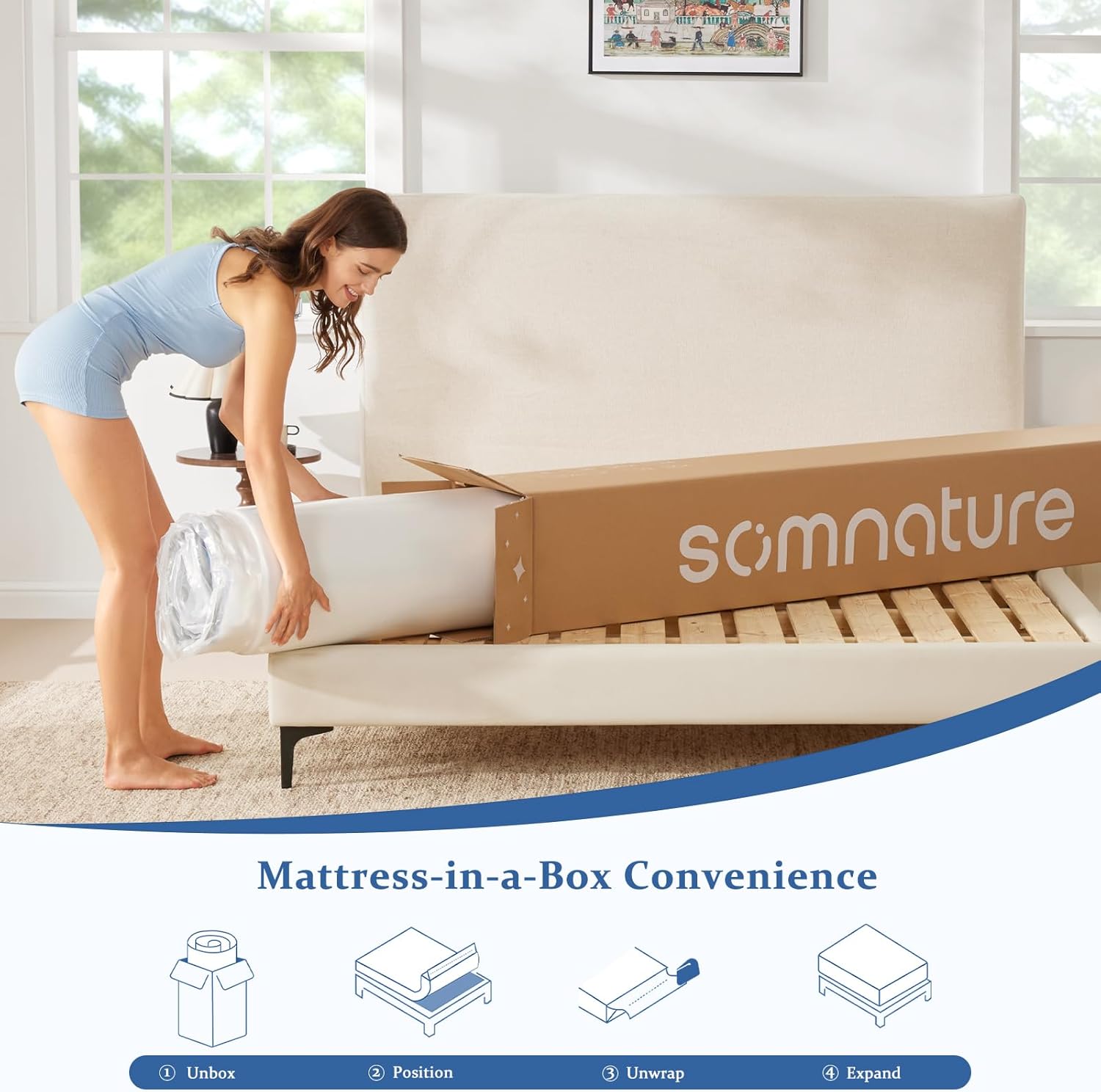 Queen Mattress in a Box, 12 Inch Cooling Gel Memory Foam Mattress for Pressure Relief & Deep Sleep, Medium Firm with Motion Isolation, CertiPUR-US Certified, Fiberglass Free