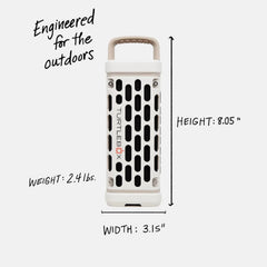 Turtlebox Ranger: Loud! Outdoor Portable Bluetooth 5.4 Speaker | Rugged  Waterproof  Ultra-Portable | Plays to 105db  Deep Bass  Shockproof  Unlimited Pairing for Full Stereo Experience  Ivory