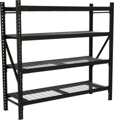 Ironton 4-Tier Industrial Steel Shelving Unit, 8,000-Pound Load Capacity, Garage Storage Rack, 77" W x 24" D x 72" H