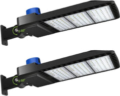 ledmo LED Parking Lot Lights 300W - LED Shoebox Parking Lot Lighting with Photocell 1000-1200W HID/HPS Replacement Waterproof IP65 36000LM 5000K Parking Lot LED Lighting (2 Pack)