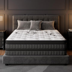 King Size Mattress 14 Inch Hybrid King Mattress Euro Top Medium Firm for Back & Lumbar Support [New Version], 365 Night Trial, Individual Pocket Spring for Motion Isolation & Pressure Relief