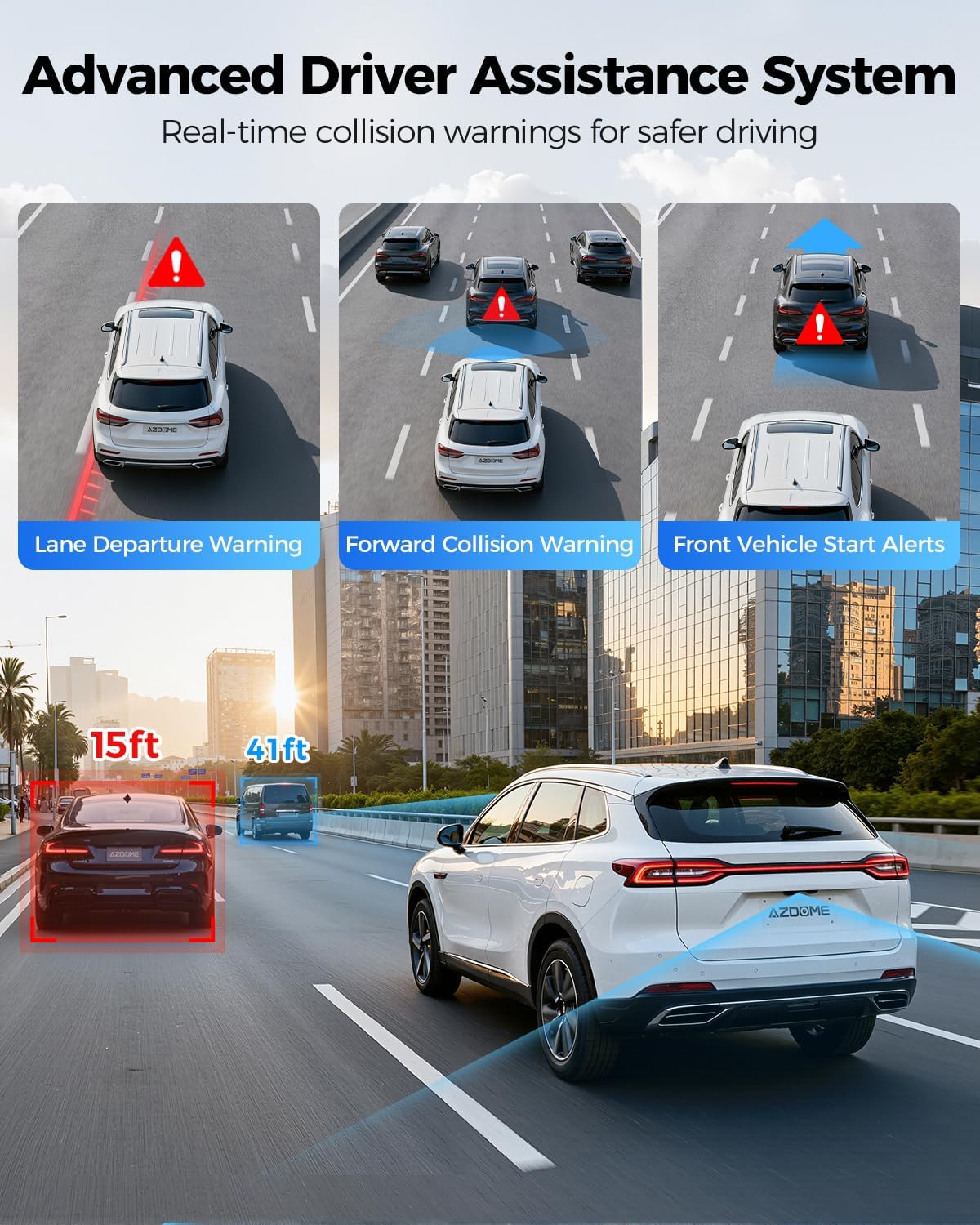 AZDOME PG17 Pro STARVIS 2 Mirror Dash Cam Front and Rear with IMX678  ADAS 12" Rear View Mirror Camera  4K+ 2.5K Dual HDR Dash Camera for Cars  5.8GHz WiFi Car Camera with 128GB Card Voice Control GPS