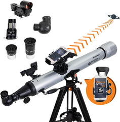 Celestron StarSense Explorer LT 80AZ App-Enabled Telescope – 80mm Refractor with Smartphone Dock & StarSense App – iPhone & Android Compatible – Easy-to-Use for Beginners