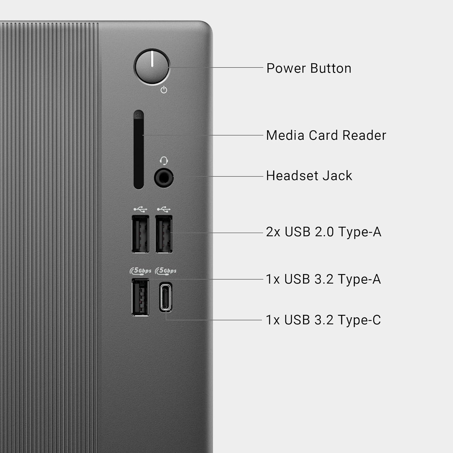 Dell Tower Desktop ECT1250 - Intel Core Ultra 7-265 Processor  UHD Graphics  32GB Memory  1TB M.2 SSD  3.0 SD Card Reader  Wired Keyboard and Mouse  Windows 11 Home  Basic Onsite Service
