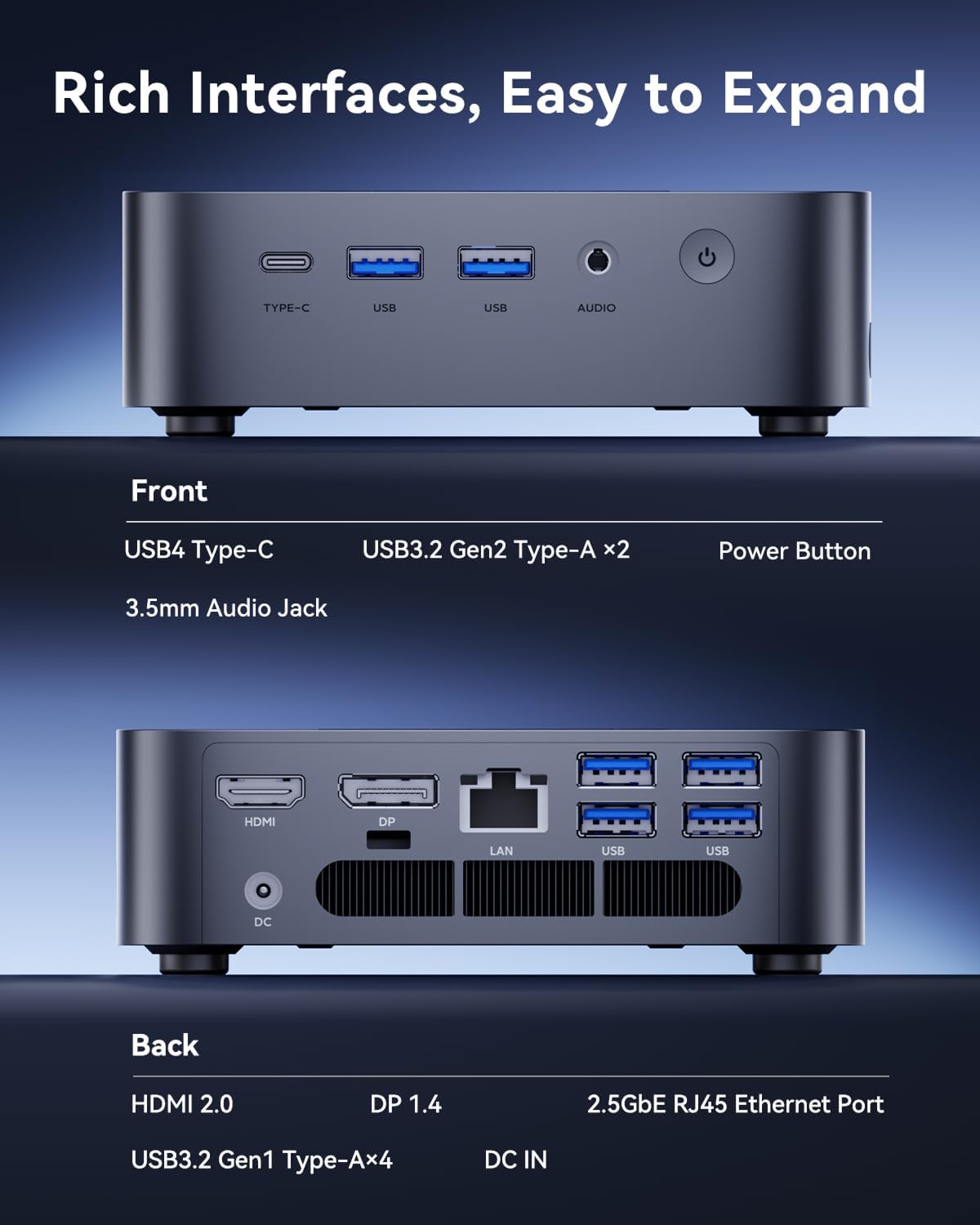 ACEMAGIC M1 Mini PC Windows 11 Pro  Intel Core i9 13900HK 32GB RAM 1TB SSD Computers(14C/20T up to 5.4GHz)  Small Desktop for Business Home Office Everyday Use  Beat i9-12900HK/R7 7840HS/6800H 54W MAX