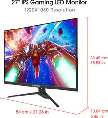 Sceptre New 27-Inch Gaming Monitor  FHD 1080p  Up to 180Hz  1ms  DisplayPort  HDMI x3  FreeSync  FPS/RTS  100% sRGB  Built-in Speakers  Machine Black (E275B-FPT165 Series  2026)