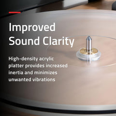 Fluance RT85N Reference High Fidelity Vinyl Turntable Record Player with Nagaoka MP-110 Cartridge  Acrylic Platter  Speed Control Motor  High Mass MDF Wood Plinth  Vibration Isolation Feet - Walnut