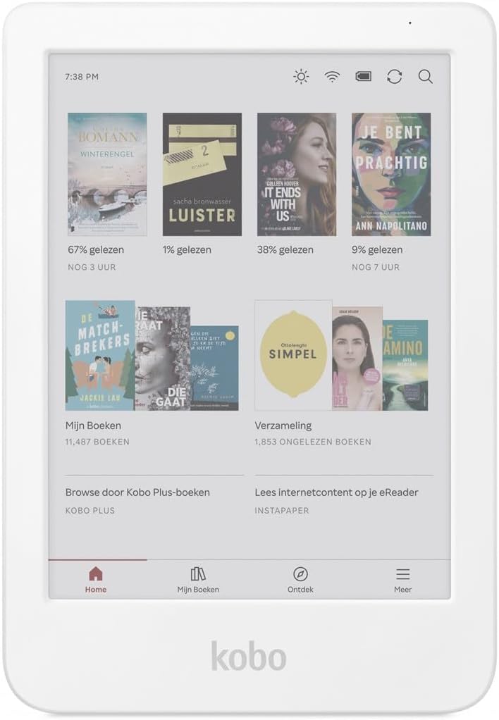 Kobo Clara Colour | Colour eReader | 6" Glare-Free Colour and Ink Kaleido 3 Display | Dark Mode Option | Waterproof | Audiobooks | 16GB of Storage | White