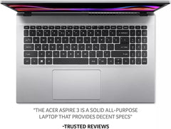 acer Aspire 3 Slim Laptop with Office 365 for The Web - Backlit Keyboard - Intel Core I3-1305U Processor - 8GB RAM - 256GB SSD - 15.6" FHD - Windows 11 no Mouse