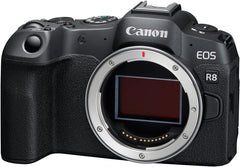 Canon EOS R8 Mirrorless Camera Body  Full‑Frame CMOS Sensor  24.2Megapixels  4K 60p Video  Dual Pixel AutofocusII  Lightweight Camera for Content Creation  Photography and Vlogging  Black