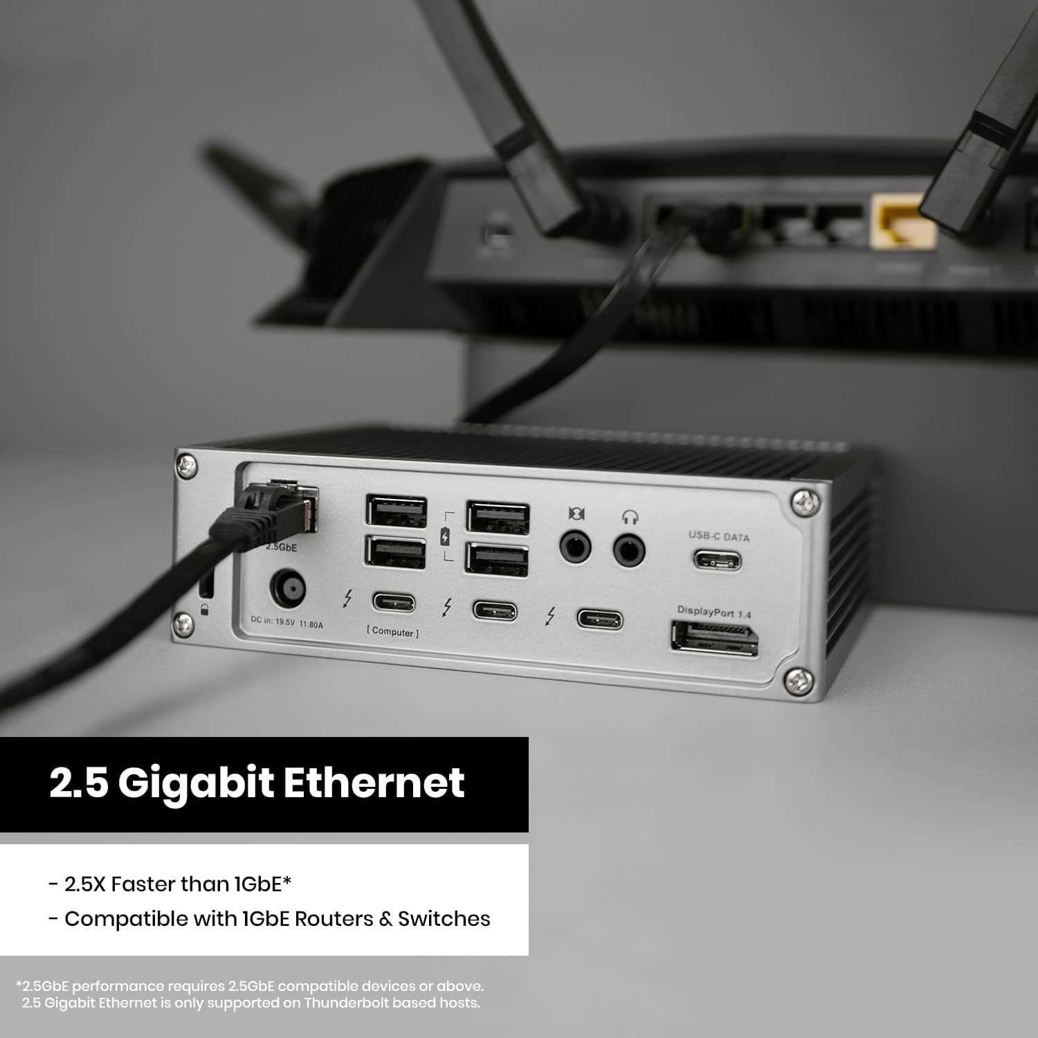 CalDigit TS4  18-in-1 Thunderbolt 4 Docking Station  98W Charging  3* TBT4 (40Gb/s)  3* USB-C + 5* USB-A (10Gb/s)  2.5GbE LAN  1*8K@30Hz or 2*6K@60Hz Displays  Mac/Windows/Chrome  0.8m Certified Cable