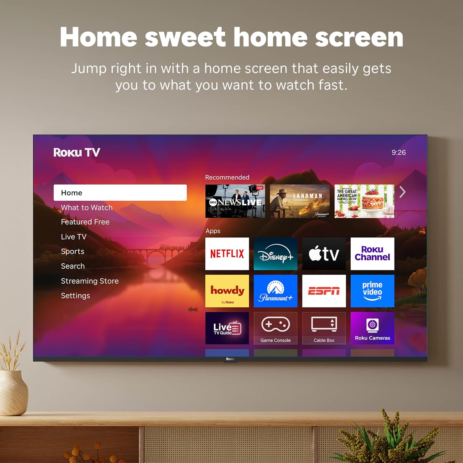 Roku Smart TV – 55-Inch Plus Series  Mini-LED TV – RokuTV with Enhanced Voice Remote – Flat Screen 4K QLED Television with Dolby Vision & Wi-Fi for Streaming Live Local News  Sports