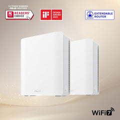 ASUS ZenWiFi BT10 Tri-Band WiFi 7 Mesh  18 Gbps  3000 sq.ft (1pk)  Dual 10G Ports  Security and Parental Controls Included  Smart Home Master SSIDs  4G & 5G Mobile Tethering