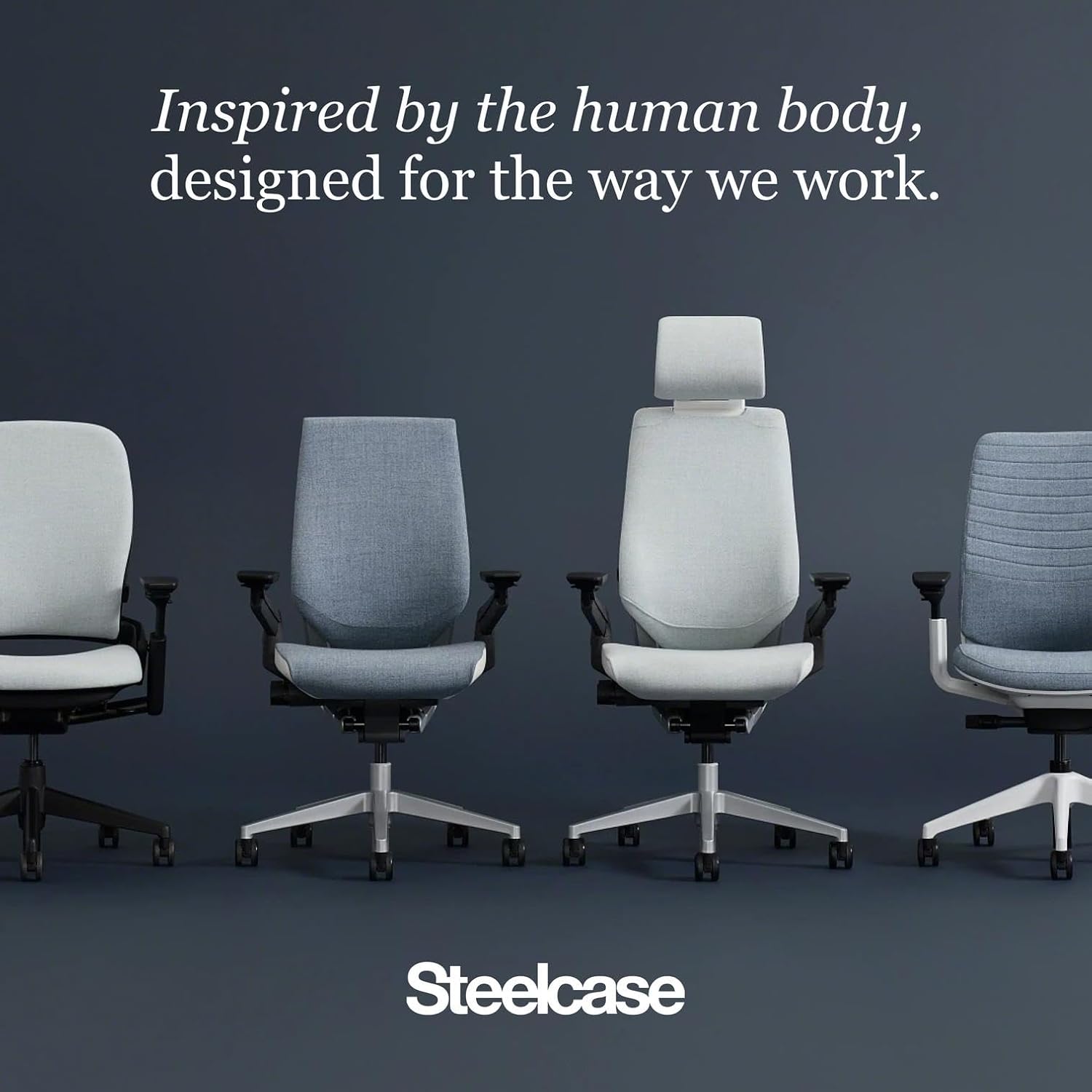 Steelcase Series 1 Office Chair - Ergonomic Work Chair with Wheels for Hard Flooring - Helps Support Productivity - Weight-Activated Controls, Back & Arm Support - Easy Assembly - Tangerine