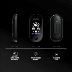 Blue Tees Golf Ringer - Magnetic Golf GPS Handheld  Touch Screen Display  Water Resistant Golf Distance Range Finder  40 000+ Preloaded Courses  10+ Hours Battery  Built-in Magnetic Strip