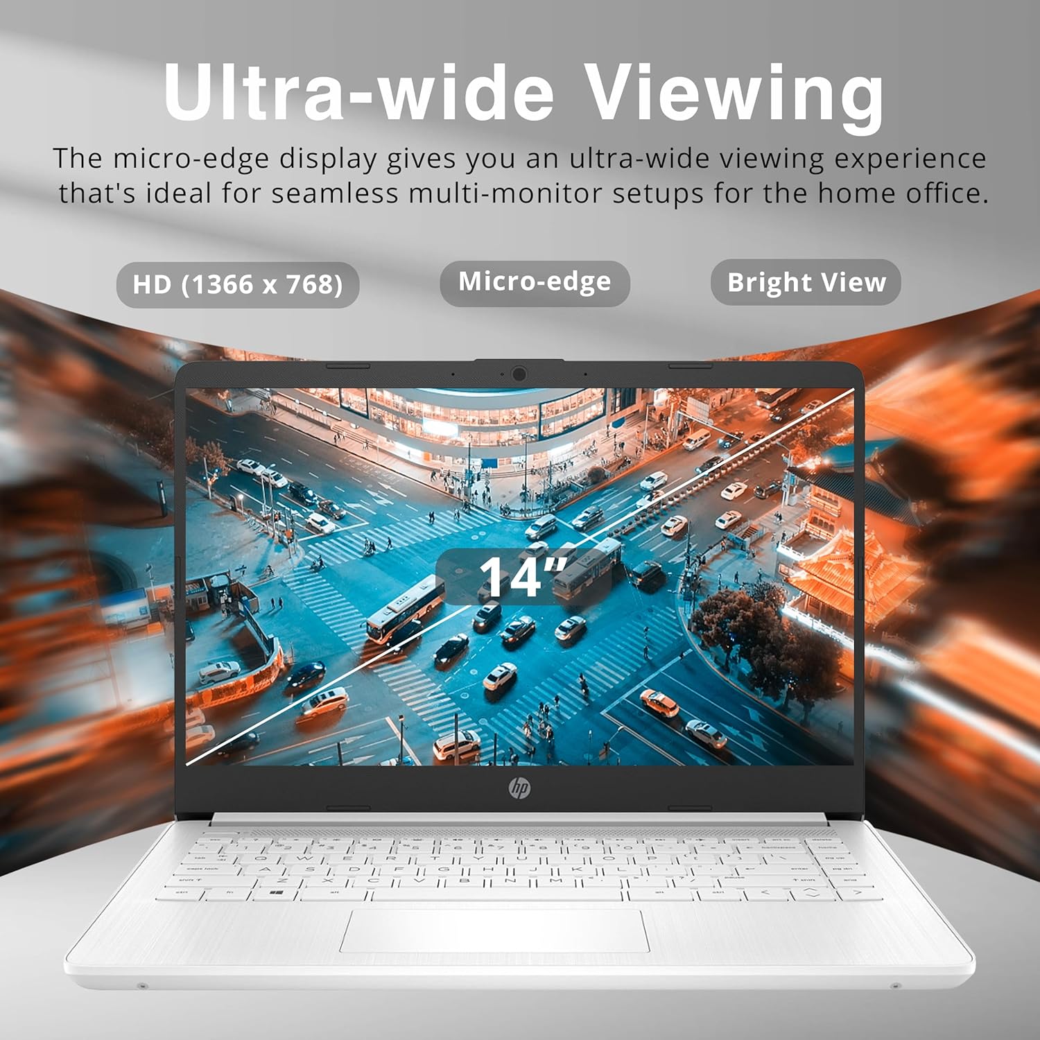 HP Stream 14" HD BrightView Laptop  Intel Celeron N4120 Processor  16GB RAM  64GB SSD  Intel UHD Graphics  720p Webcam  WiFi  HDMI  Win 11 S  Silver (Renewed)