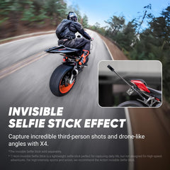 Insta360 X4 Get-Set Bundle - 8K Waterproof 360 Action Camera  4K Wide-Angle Video  Invisible Selfie Stick  Removable Lens Guards  135 Min Battery Life  AI Editing  Stabilization