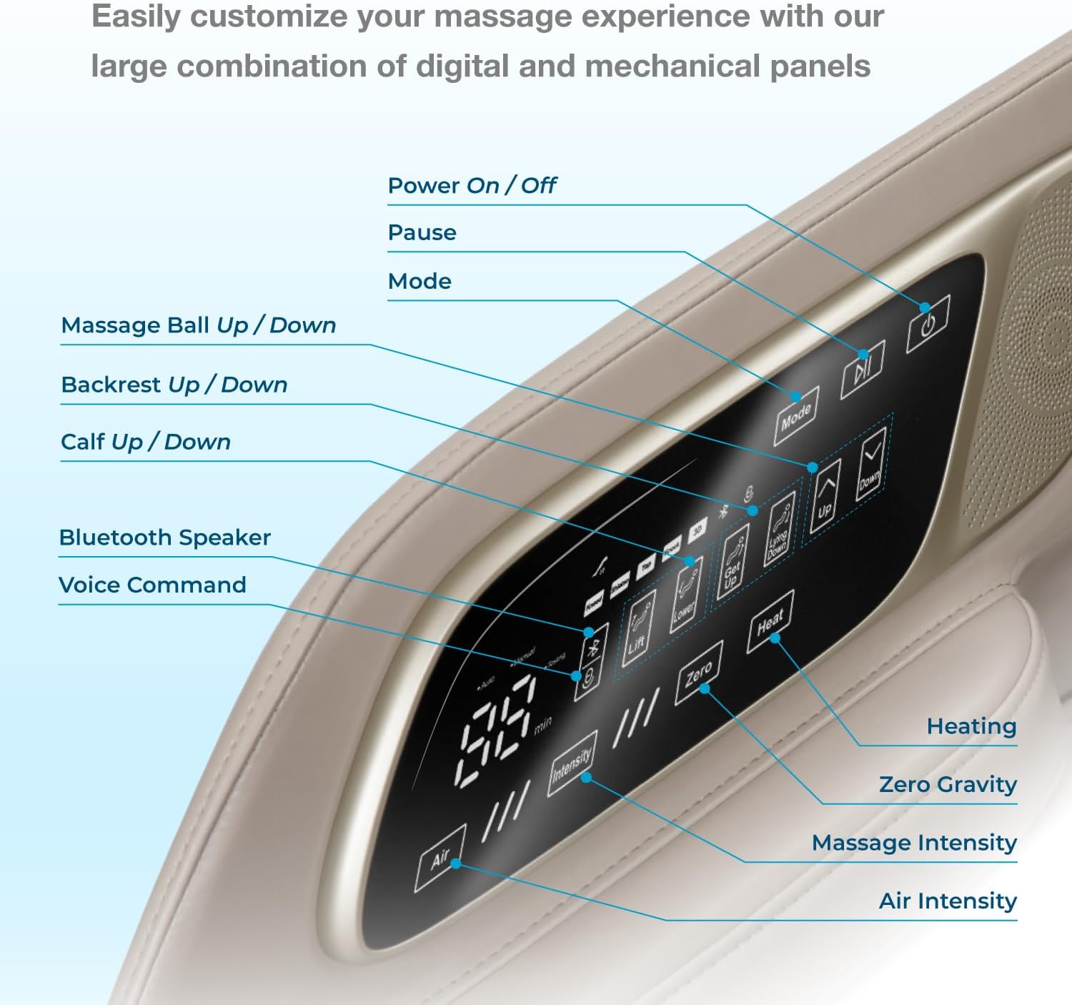 AmaMedic 3D Astoria | Full Body Massage Chair l Intelligent Voice Control | Touchscreen Controller | Heating Therapy l Zero Gravity Reclining l Bluetooth Speakers (Black)