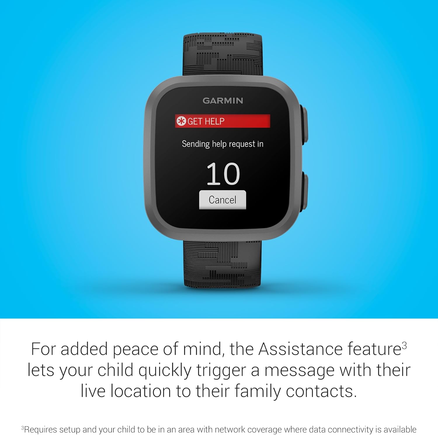 Garmin Bounce™  Kids Smartwatch  Two-Way Text and Voice Messaging  Location Tracking  Black Camo