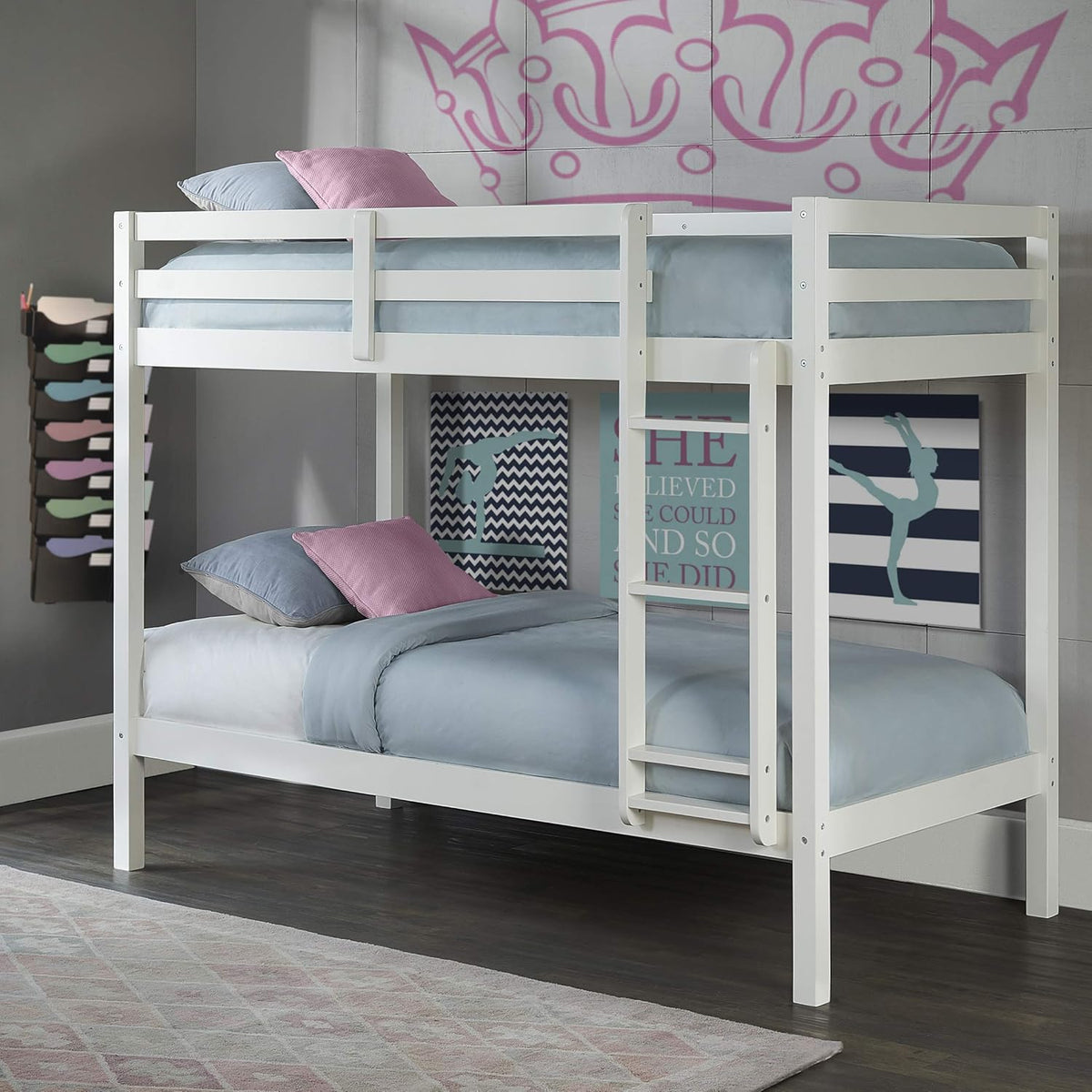 Hillsdale Kids and Teens Caspian Twin Bunk Bed, Twin/Twin, White