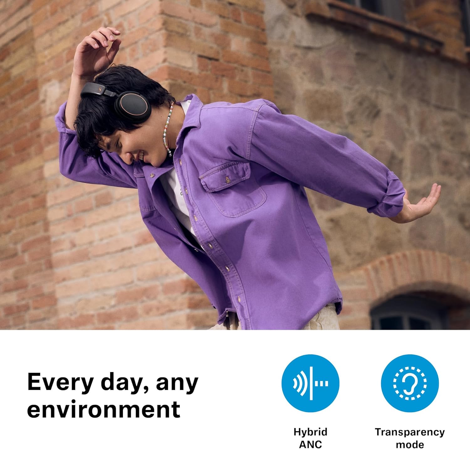 Sennheiser ACCENTUM Wireless Bluetooth Headphones - 50-Hour Battery Life  Audio  Hybrid Noise Cancelling (ANC)  All-Day Comfort and Clear Voice Pick-up for Calls  Black/Copper