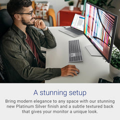 Dell S2722QC Monitor - 27 inch 4K USB-C   UHD (3840 x 2160) Display  60Hz Refresh Rate  8MS Grey-to-Grey Response Time  Built-in Dual 3W Speakers  1.07 Billion Colors - Platinum Silver