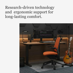 Steelcase Series 1 Office Chair - Ergonomic Work Chair with Wheels for Hard Flooring - Helps Support Productivity - Weight-Activated Controls, Back & Arm Support - Easy Assembly - Tangerine