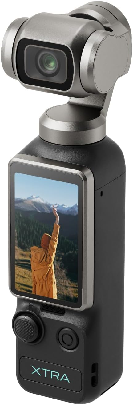 Xtra Muse  Vlogging Camera with 1'' CMOS & 4K/120fps Videos  Pocket Camera with 3-Axis Gimbal Stabilizer  Fast Focusing  Face/Object Tracking  Digital Video Camera for Photography  Digital Camera