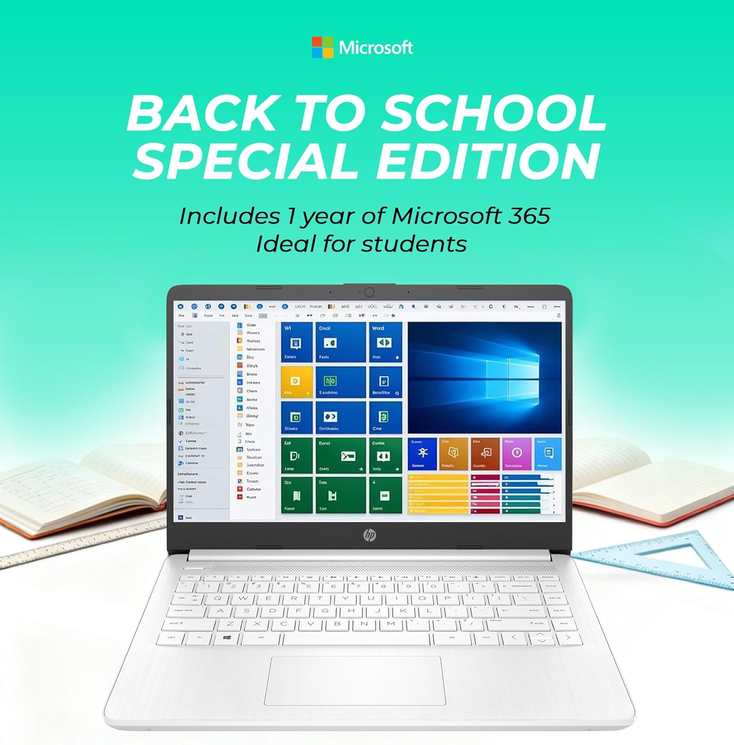 HP Ultrabook Laptop for Students and Business • Office 365 & Copilot AI • Intel 4-Core CPU • 1.1TB Storage (1TB OneDrive and 64GB SSD) • 8GB RAM • Windows 11 w/o Mouse